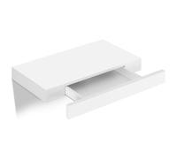 WOLTU Étagère murale avec tiroir secret , Etagère de rangemen en MDF 40x25x5cm, Blanc