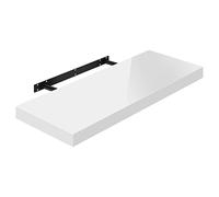 WOLTU Étagère Murale,Tablette Murale, Étagère Flottante, Étagère à Livres, CD DVD, Panneau de Bois, 70x22,9x3,8cm, Blanc RG9479ws