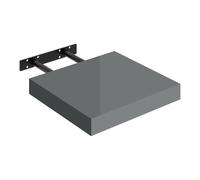 WOLTU Étagère MuraleTablette Flottante, Étagère à Livres, CD DVD, Panneau de Bois,Gris Brillant,25x22,9x3,8cm