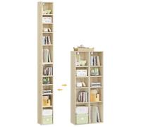 WOLTU Étagères Cubiques, Bibliothèque Haute et Étroite à 10 Compartiments