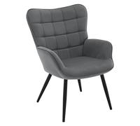 WOLTU fauteuil à oreilles moderne Relax Vintage salon rembourré lecture TV loisirs canapé chaise pour salon décor à la maison beige