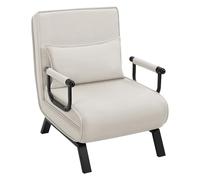 WOLTU Fauteuil Lit 1 Place Convertible, Canapé Lit, 184 x 60 cm, Beige