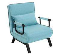 WOLTU Fauteuil Lit 1 Place Convertible, Canapé Lit, 184 x 60 cm, Bleu