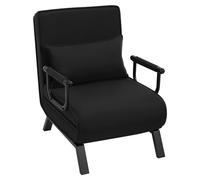 WOLTU Fauteuil Lit 1 Place Convertible, Canapé Lit, 184 x 60 cm, Noir