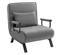 WOLTU Fauteuil Lit 1 Place Convertible, Canapé Lit, 190 x 69 cm, Gris Foncé