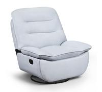 WOLTU Fauteuil Relax, Fauteuil Inclinable, Pivotant, Bascule, Bleu Clair