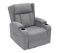 WOLTU Fauteuil Relax Pivotant à 360°, inclinable, Bascule, Lin Imité, Gris