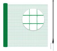 WOLTU Filet de Protection Jardin, Clôture pour Poules, 25x0,9m, avec Cordes Piquets de Terre Attaches-Câbles, Vert