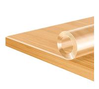 WOLTU Film de table transparent en PVC 2 mm, nappe rectangulaire transparente comme du cristal, housse de protection imperméable pour table de salle à manger ou de restaurant Tablecloth