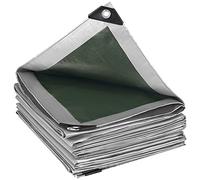 WOLTU GZ1210grg05 Bâche de Protection PE Bâche Piscine 3x6m 180g/m²,Couverture étanche bâche imperméable et indéchirable, Gris/Vert