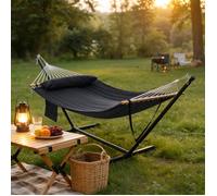WOLTU Hamac avec Support pour 2 Personnes - Charge jusqu'à 250 kg - pour Intérieur, Extérieur - Anthracite