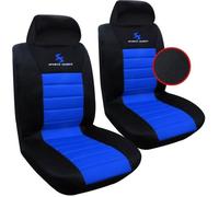 WOLTU Housse de siège de Voiture Universelle pour 2 sièges,Noir Bleu