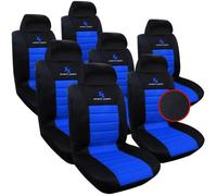 WOLTU Housse de siège de Voiture Universelle pour 7 sièges,Noir Bleu