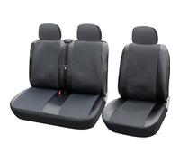 WOLTU Housse de siège pour camionnette, Couverture de siège de Camion en Polyester et Imitation Cuir,Noir Gris