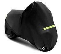 WOLTU Bâche de protection pour moto, en tissu Oxford 210D, imperméable, résistante à l'hiver, avec trous de serrure, protection contre la poussière, la pluie et les UV, 245 x 105 x 125 cm, noire