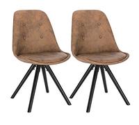 WOLTU Lot de 2 Chaises de Salle à Manger,Brun Foncé