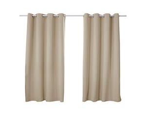 WOLTU Lot de 2 Rideaux Occultant avec Œillets, 135x175cm, Sable