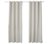 WOLTU Lot de 2 Rideaux Occultant avec Œillets, 245x140cm, Crème | Isolation thermique, Protection lumière, Réduction du bruit, Salon et chambre, Dimensions variées, Pose facile