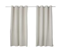 WOLTU Lot de 2 Rideaux Occultant, avec Œillets, Rideau Thermique Isolant, 135x175cm, Crème