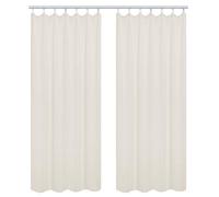 WOLTU Lot de 2 Rideaux Opaque occultants, décoration intérieure, Suspension Facile, Isolation Thermique, Convient au Salon/à la Chambre à Coucher/à la bibliothèque, 135x245cm, Crème