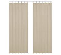 WOLTU Lot de 2 Rideaux Opaque occultants, décoration intérieure, Suspension Facile, Isolation Thermique, Convient au Salon/à la Chambre à Coucher/à la bibliothèque, 135x245cm, Sable