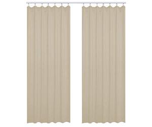 WOLTU Lot de 2 Rideaux Opaque occultants, décoration intérieure, Suspension Facile, Isolation Thermique, Convient au Salon/à la Chambre à Coucher/à la bibliothèque, 135x245cm, Sable