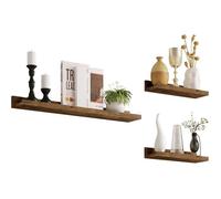 WOLTU Lot de 3 Étagère Murale, Étagère de Rangement en MDF pour Salon, Cuisine, Chambre, Bureau, marron vintage RG9491hov