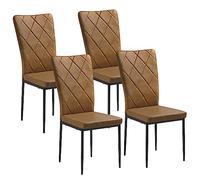 WOLTU Lot de 4 Chaises Salle à Manger,Similicuir,Marron