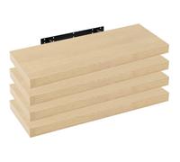 WOLTU Lot de 4 Étagère Murale, pour Salon,Cuisine,Chambre,Salle de Bain,100x22.9x3.8cm,Jaune Chêne,RG9317kei-4