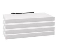 WOLTU Lot de 4 Étagère Murale, pour Salon,Cuisine,Chambre,Salle de Bain,50x22.9x3.8cm,Blanc,RG9368ws-4