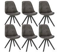 WOLTU Lot de 6 Chaises de Salle à Manger,Anthracite