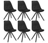 WOLTU Lot de 6 Chaises de Salle à Manger,Noir