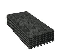 WOLTU WPC Dalle de sol Revêtement Carrelage 30x60cm pour jardin terrasse système plug-in pour fixation, Anthracite 6 pièce / 1 m²