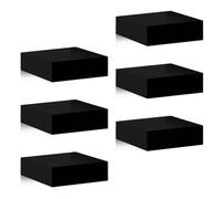 WOLTU Lot de 6 Étagères Murales Noir, Étagères Flottantes, Tablettes à Suspendre, Meuble Décoratif pour Salon, Couloir, Chambre d'enfants, en Bois MDF, 10,5x7,8x3cm, RG9498sz-2