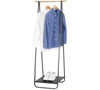 WOLTU Meuble d'entrée vestiaire Portemanteau Portant vêtement étagères à chaussures 68x43x149cm,Noir