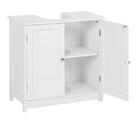 WOLTU Meuble sous lavabo, Meuble de salle de bain en bois,Meuble de rangement, Armoire de salle de bain,Blanc