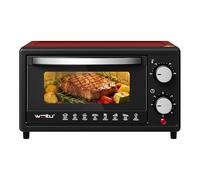 WOLTU Mini Four Électrique 10L, Petit Four à Pizza avec 4 Modes de Cuisson | Gâteau, Poulet, Viande, Poisson, 100-230℃, Minuterie 0-60 min, 800W, Rouge