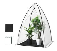WOLTU Mini Serre de Jardin, Tente de Protection Contre Le Froid pour Plantes, Serre à tomates translucide pour Protection hivernale, Stable, pour Balcon/Jardin, 120x180 cm, Toile Anti-Froid Noire