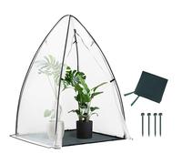 WOLTU Mini Serre de Jardin, Tente de Protection Contre Le Froid pour Plantes, Serre à tomates translucide pour Protection hivernale, Stable, pour Balcon/Jardin, 120x180 cm, Toile Anti-Froid Noire