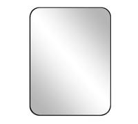 WOLTU Miroir Mural Rectangulaire, Miroir Moderne avec Verre Transparent, Cadre Métallique en Noir, 40x30x2cm, pour Salle de Bain, Entrée, Couloir, Penderie et Salon, KKL001sz01