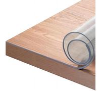 WOLTU Nappe 2mm Imperméable Transparente, Rectangulaire Nappe de Table en PVC, 80x140cm