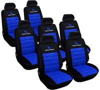 WOLTU Noir Bleu Housse de siège Universelle pour Voiture 7 Places,