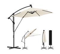 WOLTU Parasol de Jardin Extérieur avec LED Solaire - Hexagonal - UPF 50+ - Beige W0UETT0967