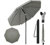 WOLTU Parasol de Jardin,Parasol Plage,Fonction d'inclinaison,Hauteur Réglable,Anti-UV,pour Balcon,Terrasse,155cm,Gris Foncé