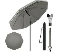 WOLTU Parasol de Jardin,Parasol Plage,Fonction d'inclinaison,Hauteur Réglable,Anti-UV,pour Balcon,Terrasse,175cm,Gris Foncé
