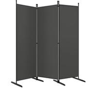 WOLTU Paravent Pliable, Brise-Vue Opaque à 3 Panneaux, Séparateur de Pièce Amovible, 167x177cm, Gris Foncé W0UETT0020