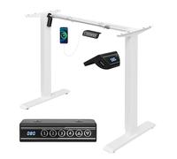 WOLTU Pied pour Bureau Assis Debout, Bureau Électrique, Blanc