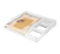 WOLTU Plan à Langer, Plateau à Langer avec Cloison, Table à Langer Amovible, 80x74,5x13,5cm, Blanc W0ETT0234