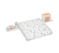 WOLTU Plan à Langer pour Commode, Plateau à Langer Universel, avec Étagère Extensible, en MDF, Amovible, Coins Arrondis, Blanc, 160 x 80 x 10 cm
