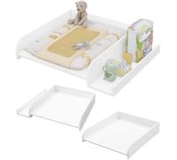 WOLTU Plan à Langer pour Machine à Laver, Planche à Langer Bébé, avec Étagère de Rangement, 80x70cm, Blanc W0ETT0243